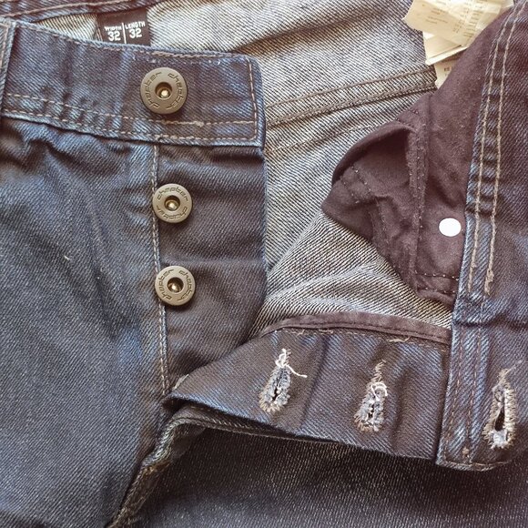 Chapter jeans slim straight distressed indigo blue men's size 32x32 - Picture 7 of 11